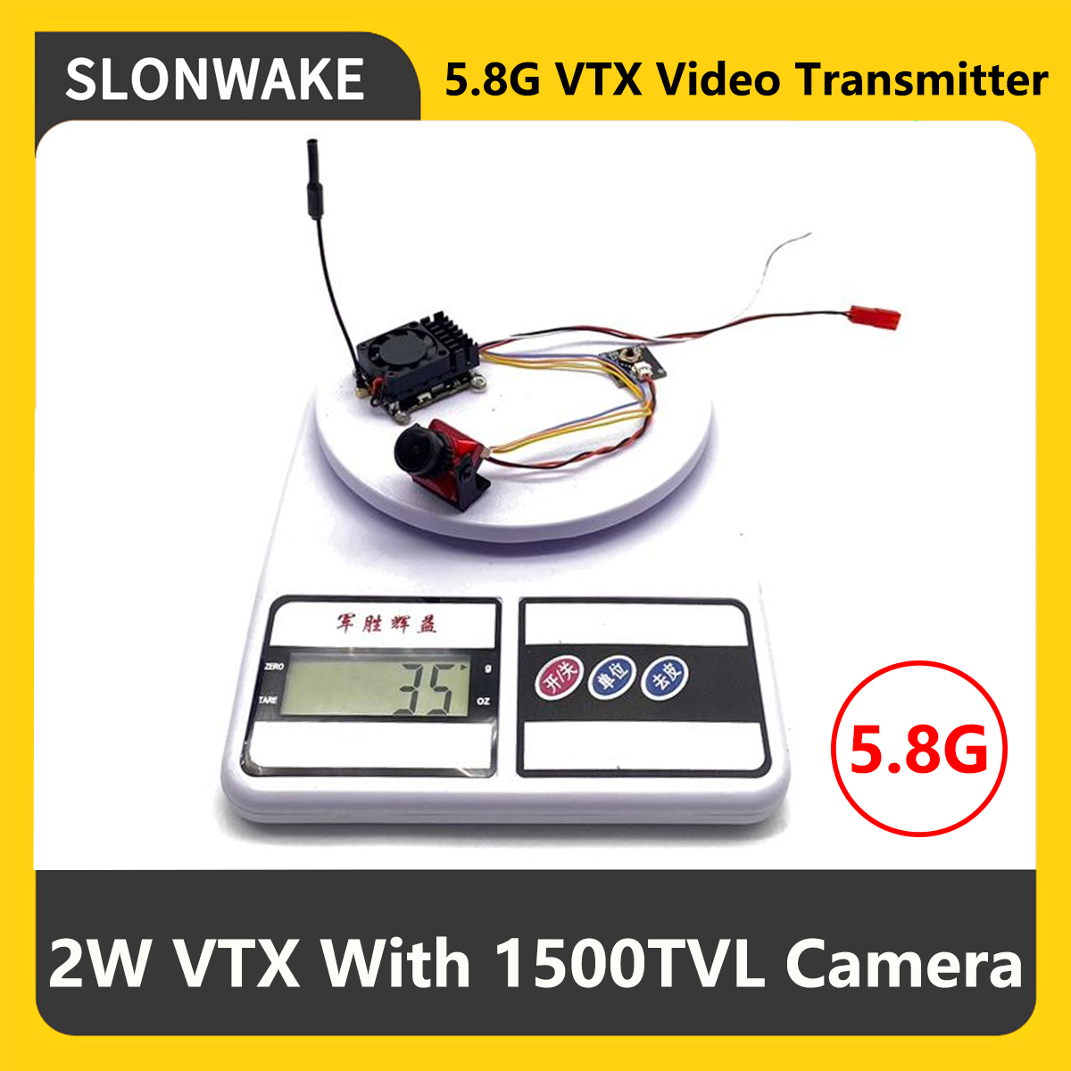 Drone Rc Controller And Receiver - SLONWAKE 5.8G 2000mW Trasmettitore FPV VTX