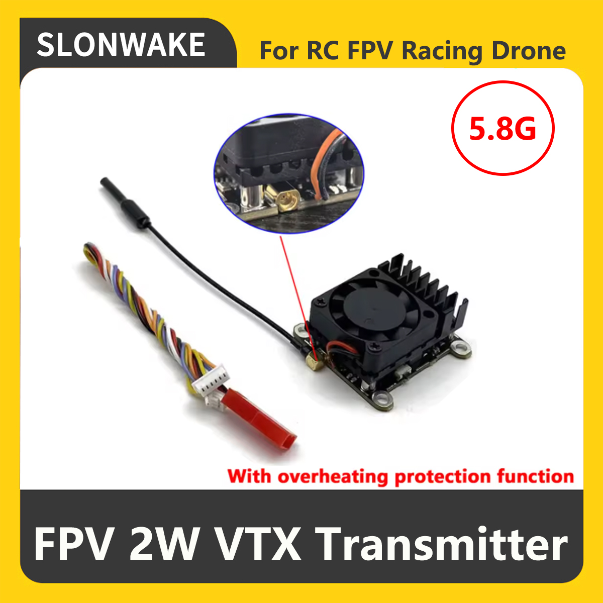 SLONWAKE 5.8G 2000mW Trasmetti - Drone Rc Controller And Receiver recensione e prezzo
