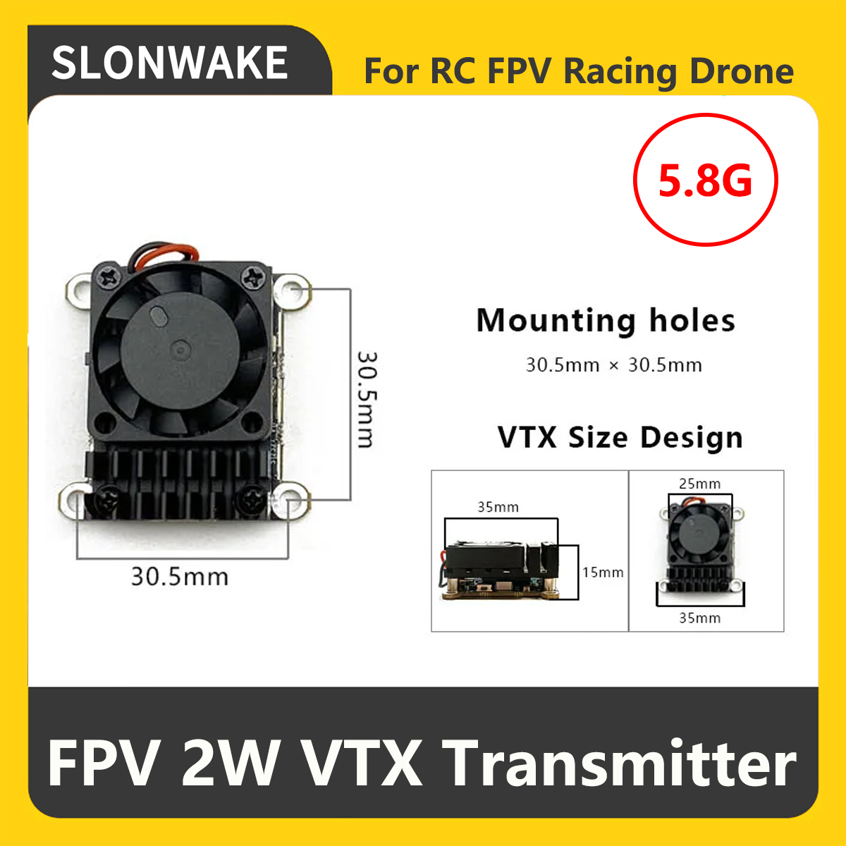 SLONWAKE 5.8G 2000mW Trasmetti - Drone Rc Controller And Receiver recensione e prezzo